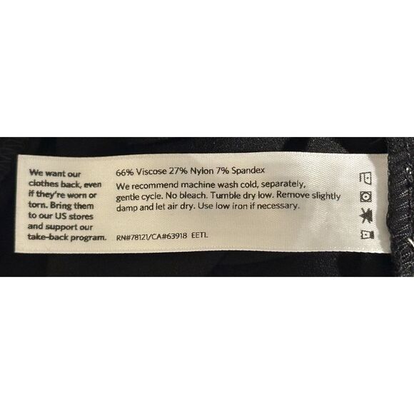 Eileen Fisher Petite‎ Small Black Stretch Pull On Rayon/Nylon/Spandex Pants - Picture 5 of 9